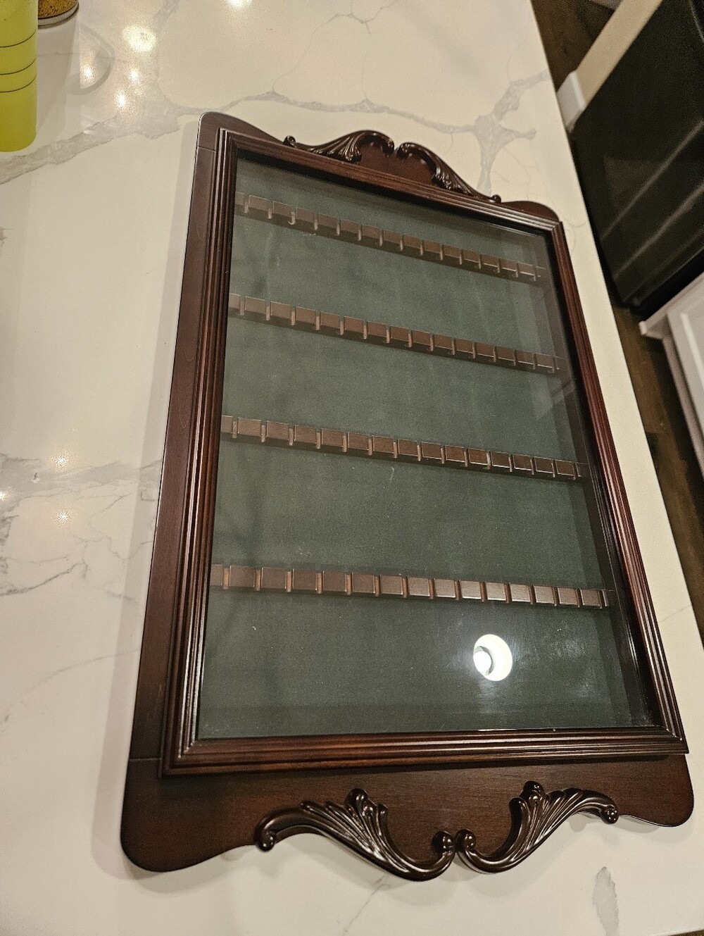 Wooden Spoon Display Case with Glass Front - Dark Brown The Bombay Company